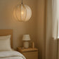 HDC Modern Fabric Globe Pendant Light for Bedroom, Living Room