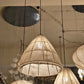 HDC Modern Fabric Cone Pendant Light for Bedroom, Living Room