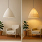 HDC Modern Fabric Cone Pendant Light for Bedroom, Living Room
