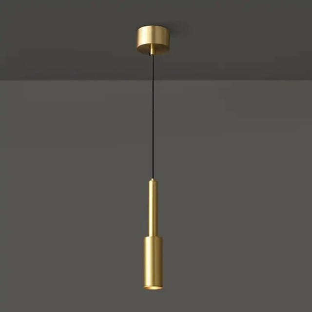 HDC Modern Gold Metal LED Pendant Light for Bedroom, Living Room