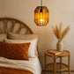 HDC Modern Walnut Wooden Pendant Light for Bedroom, Living Room