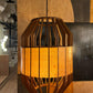 HDC Modern Walnut Wooden Pendant Light for Bedroom, Living Room