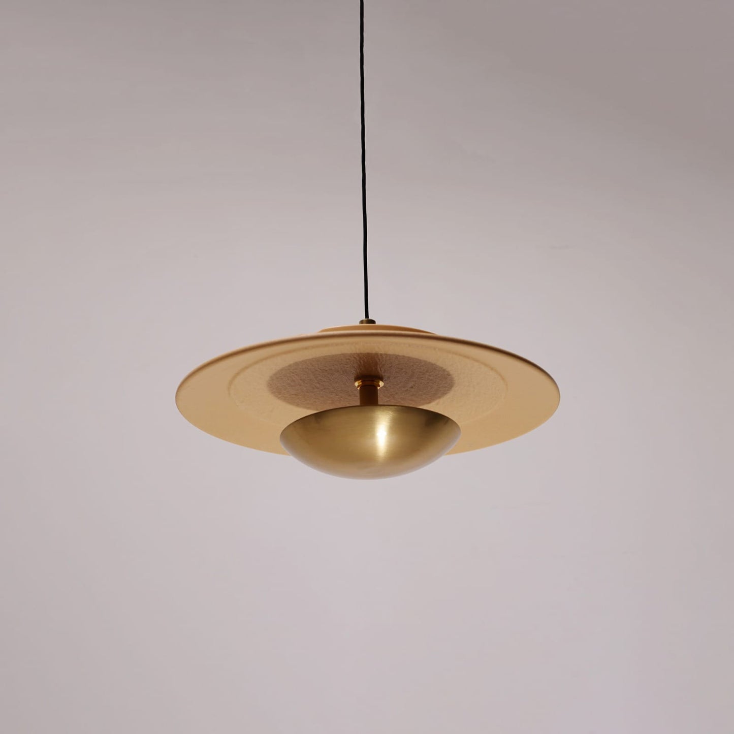 HDC Modern Brass Disc Pendant Light for Bedroom, Living room