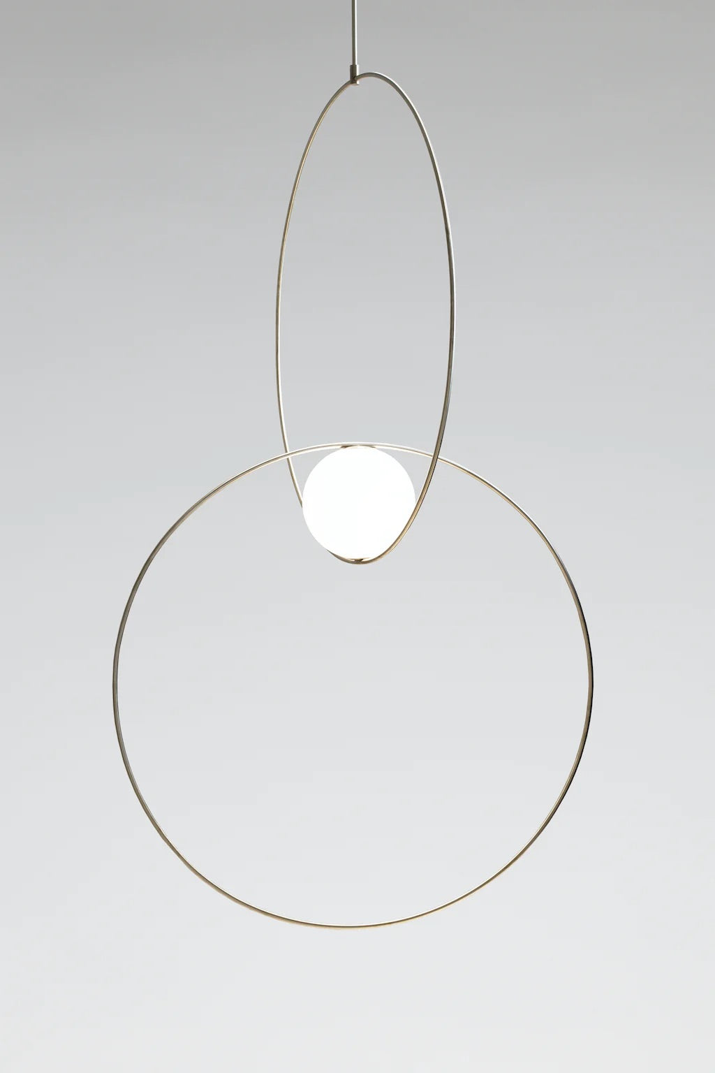 HDC Modern Golden LED Ring Pendant Light for Bedroom, Living Room