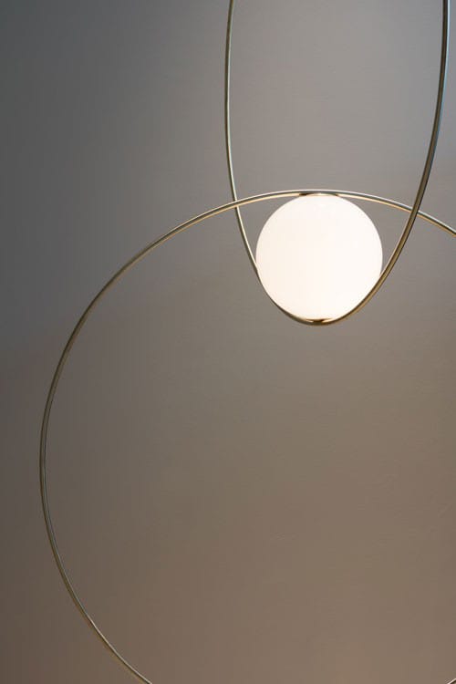 HDC Modern Golden LED Ring Pendant Light for Bedroom, Living Room