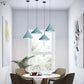 HDC Modern Ribbed Concrete Pendant Light for Bedroom, Living Room