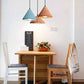 HDC Modern Ribbed Concrete Pendant Light for Bedroom, Living Room