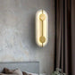 Hdc Modern Gold Finish Oval Body Marble Plate LED Wall Light