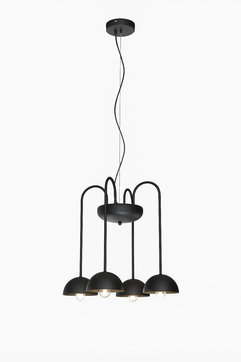HDC Arc 5-Dome Modern Metal Chandelier Light For Living Room