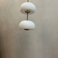 HDC Luxe White & Gold Modern Ambient Triple Dome Glass Pendant Hanging Light