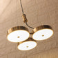 HDC Golden Finish Triple-Ring Modern LED Contemporary Ceiling Hanging Lamp