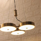 HDC Golden Finish Triple-Ring Modern LED Contemporary Ceiling Hanging Lamp