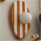 HDC Irregular Marble Natural Stone Red/Black Striped Wall Light For Living Room, Bedroom