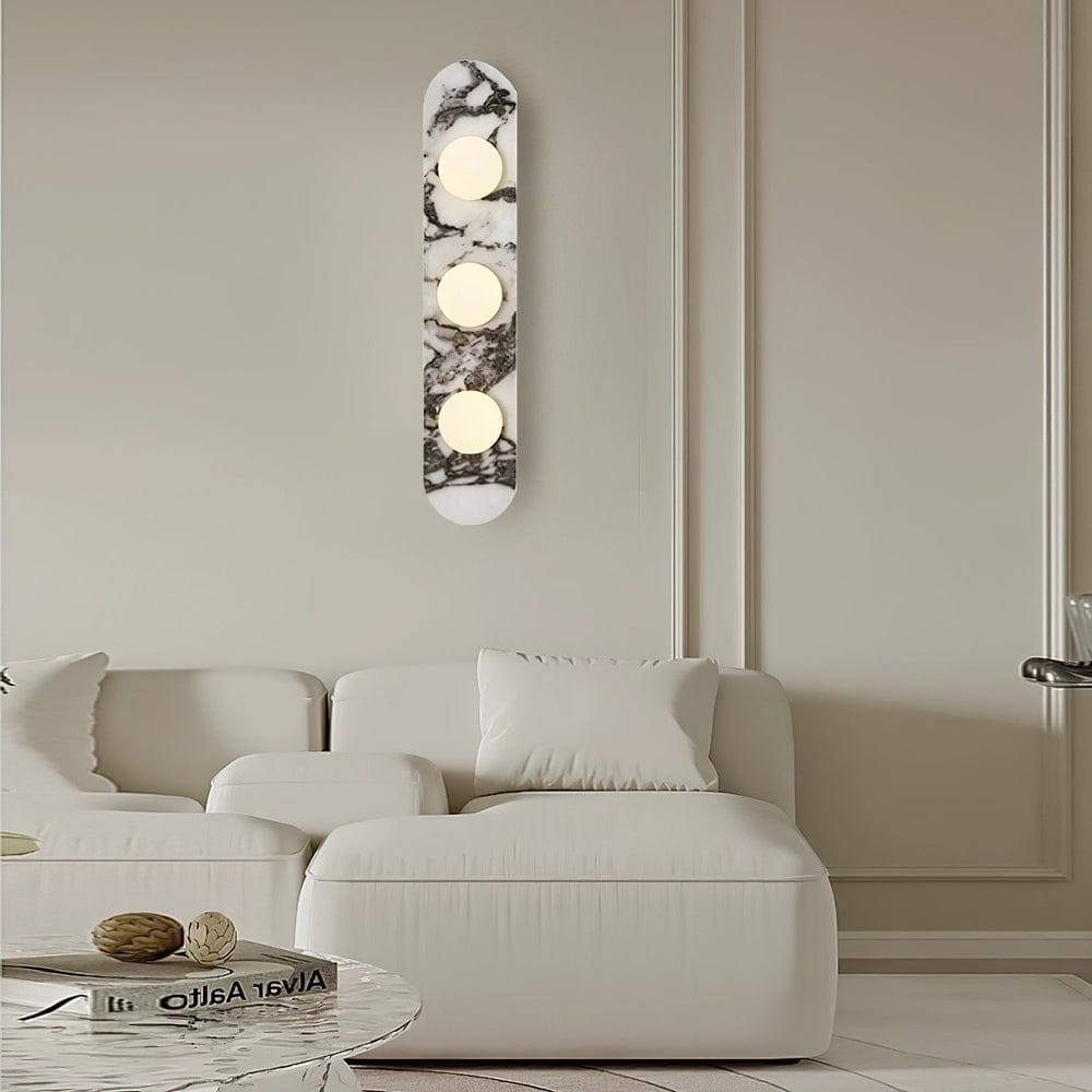 HDC Luxury Vertical Natural Marble Wall Light for Living Room & Bedroom