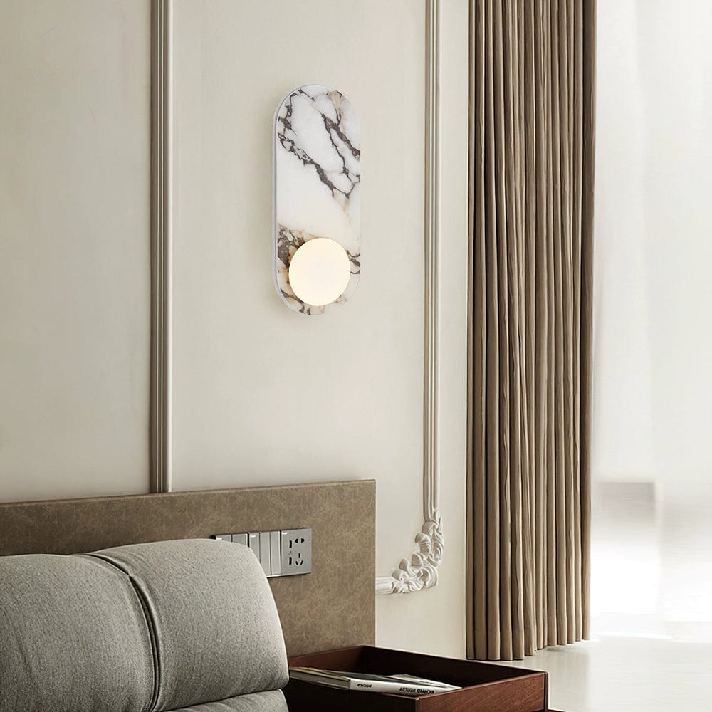 HDC Luxury Vertical Natural Marble Wall Light for Living Room & Bedroom