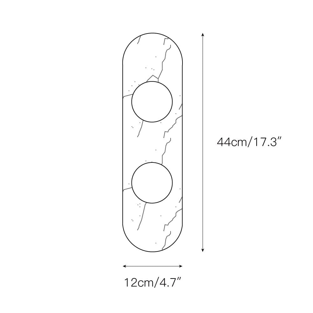 HDC Luxury Vertical Natural Marble Wall Light for Living Room & Bedroom
