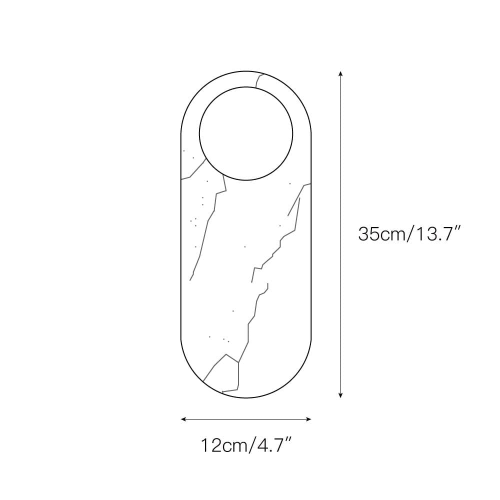HDC Luxury Vertical Natural Marble Wall Light for Living Room & Bedroom