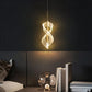 HDC Double Helix Acrylic, Scandinavian Style Pendant Lamp For Living Room
