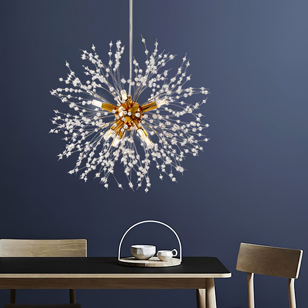 Hdc 600mm Lights Gold Sputnik Ceiling Modern Crystal Dandelion Chandelier Brass Firework Lamp