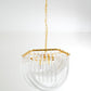 HDC Mid-Century Style Layered Glass Chandelier Lighting For Living Room And Bedroom