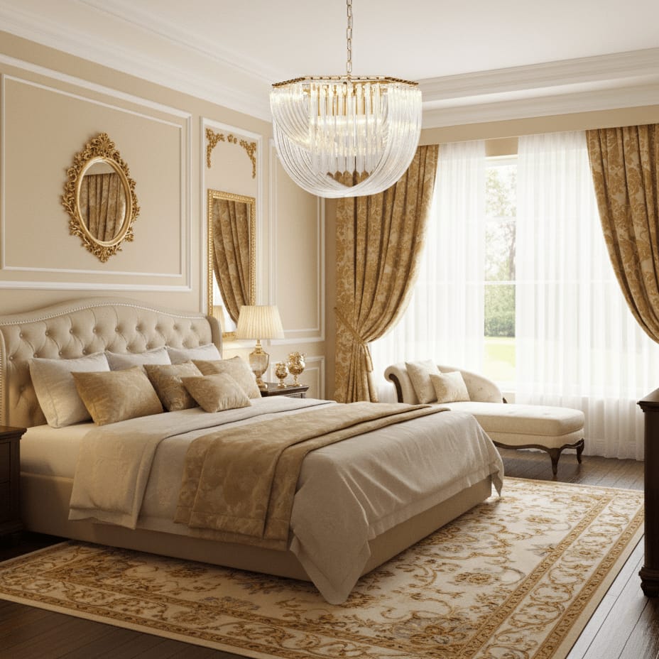 HDC Mid-Century Style Layered Glass Chandelier Lighting For Living Room And Bedroom
