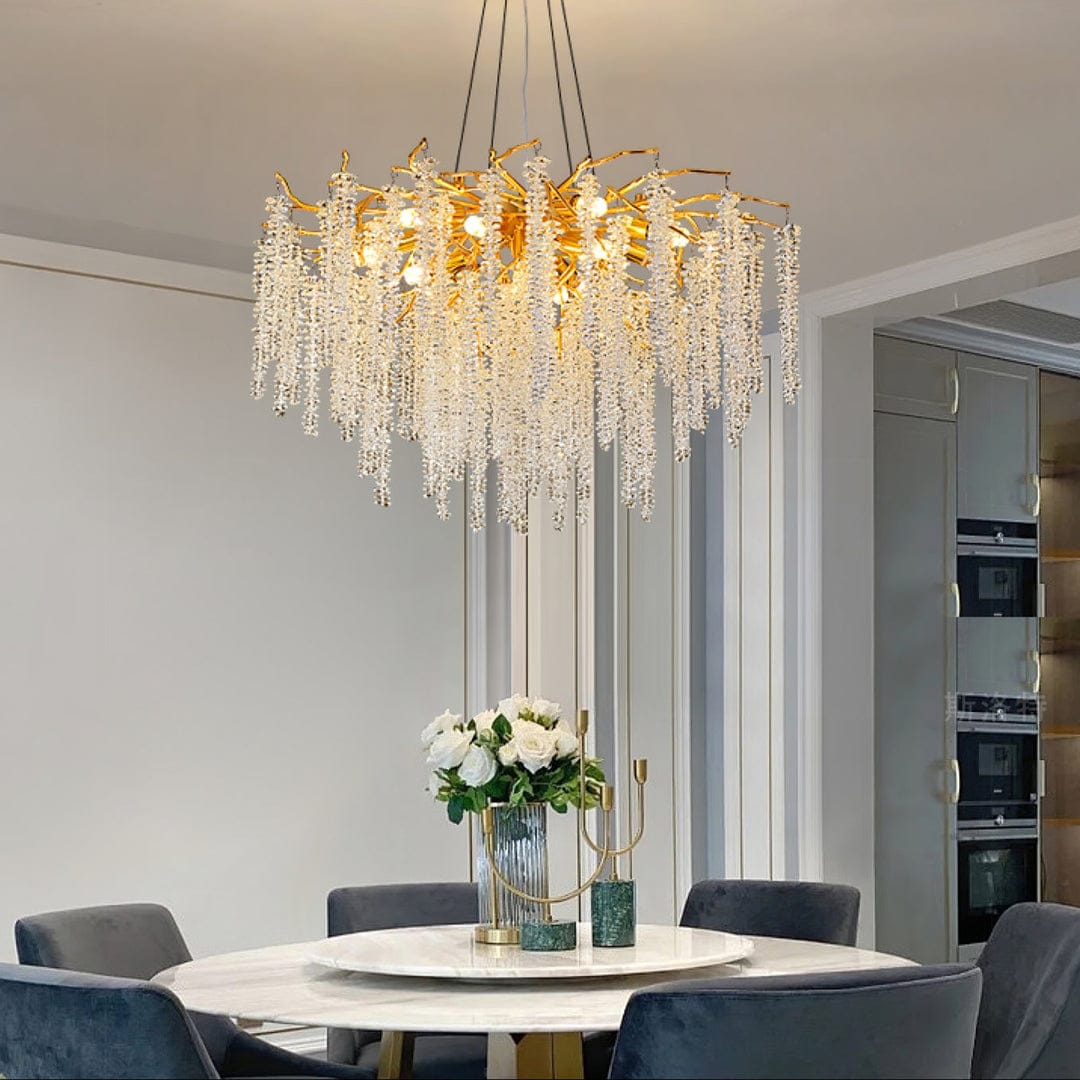 HDC 600/800mm Modern Gold Crystal Tree Branch Dining Room Chandelier