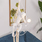 Hdc Hemp Rope Monkey Creative Retro Cafe Ceiling Light for Kids Bedroom, Cafe