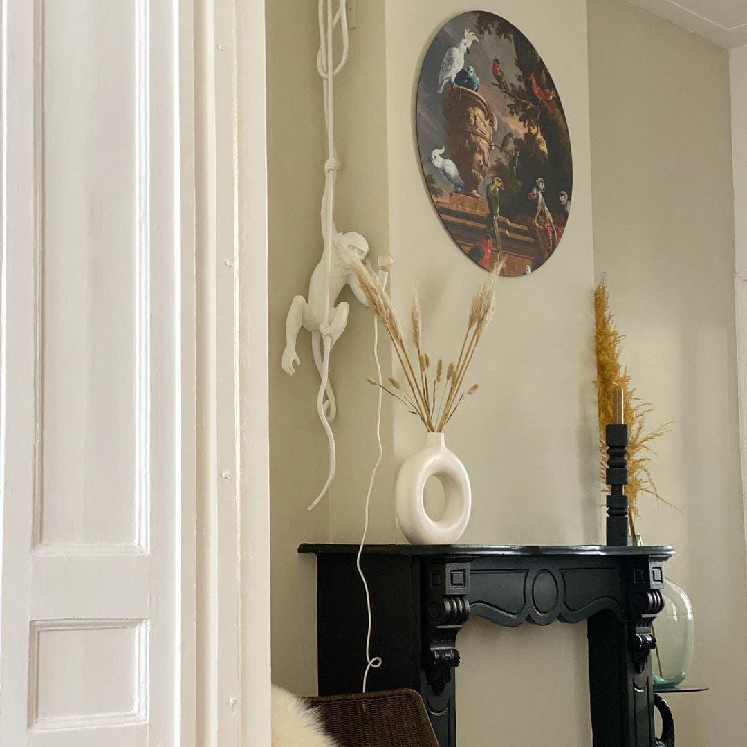 Hdc Hemp Rope Monkey Creative Retro Cafe Ceiling Light for Kids Bedroom, Cafe