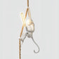 Hdc Hemp Rope Monkey Creative Retro Cafe Ceiling Light for Kids Bedroom, Cafe
