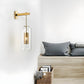 Hdc Industrial Wall Sconce Oblong Clear Glass Wall Mount Lamp with Inner Mesh Cage