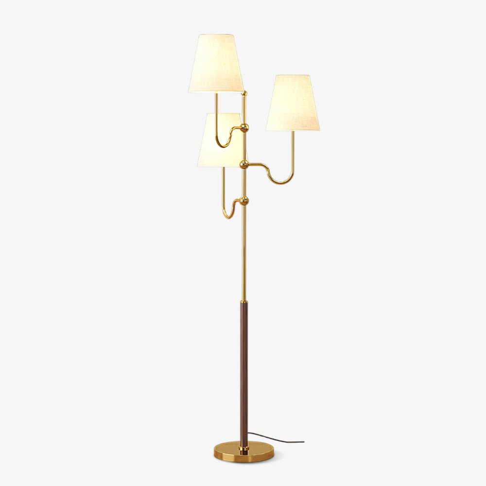 Hdc High Quality Nordic Minimalist Triple Shade Golden Floor Lamp
