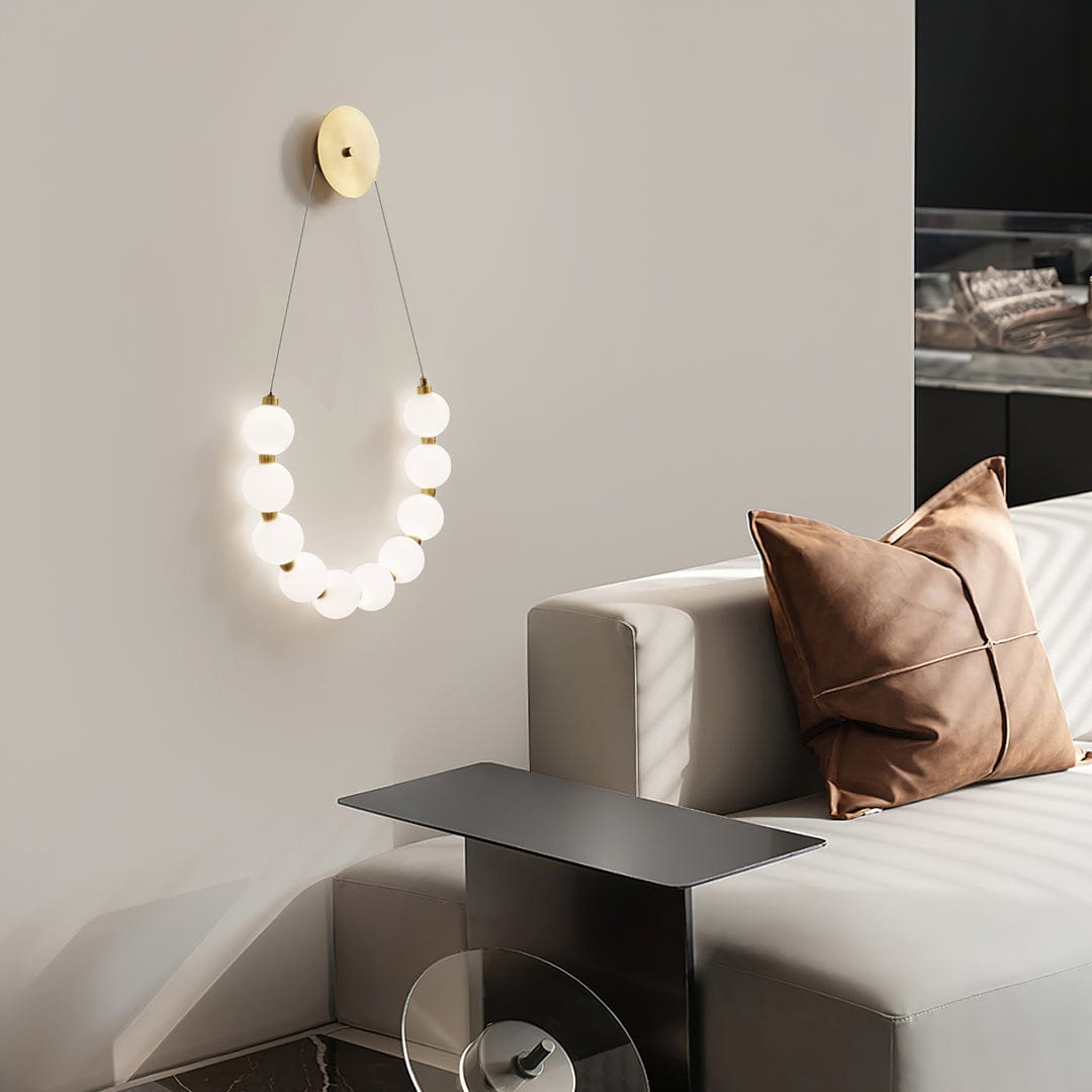 Hdc Contemporary Creative Iron Acrylic Beads LED Wall Lamp