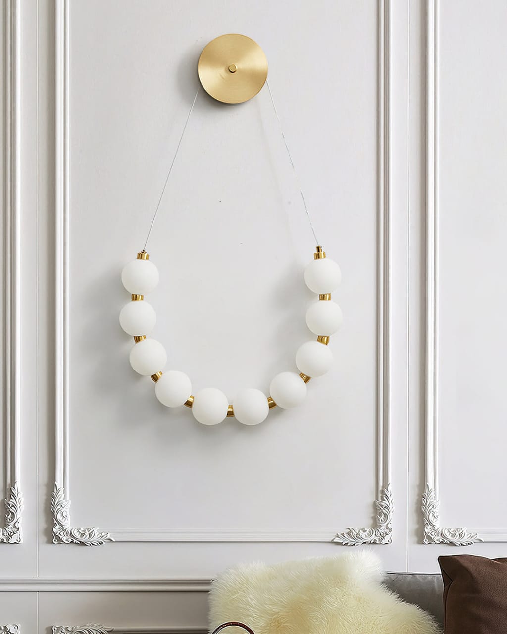 Hdc Contemporary Creative Iron Acrylic Beads LED Wall Lamp