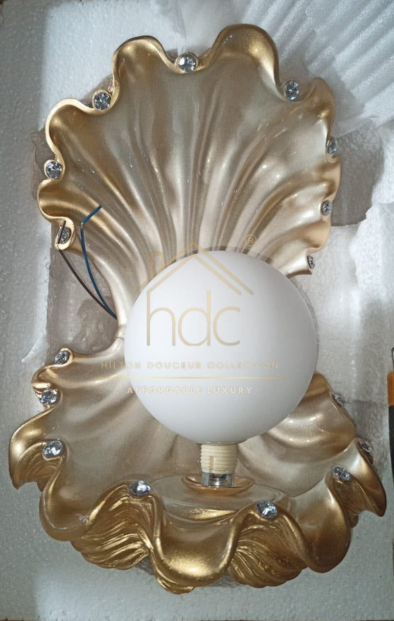 HDC Cream Style French Creative TV Background Pearl Decoration Wall lamp