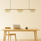 HDC Modern Gold Triple Disc Linear Chandelier for Kitchen Island, Office Conference Table