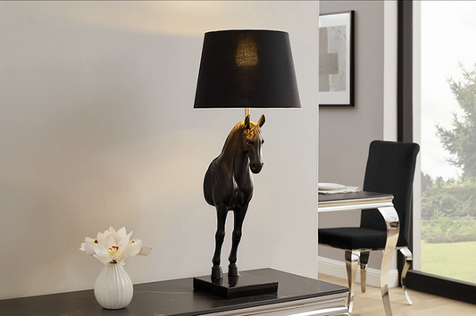 HDC Luxury Horse Design Decorative Table Lamp for Living Room