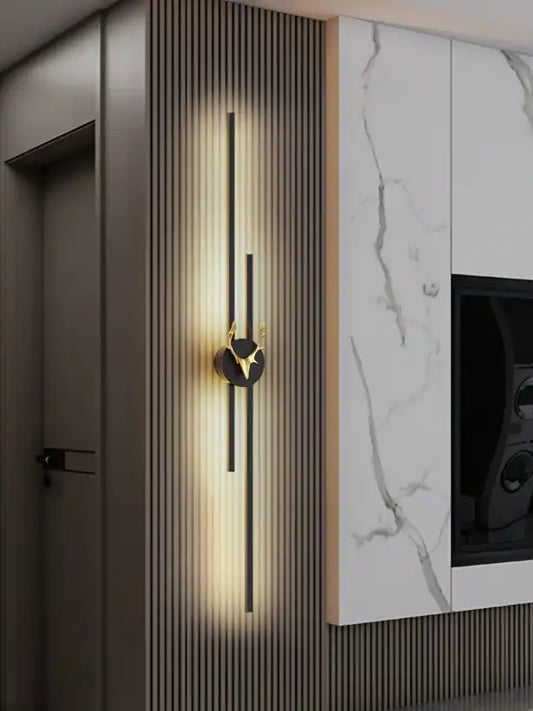 Hdc Modern Deer  Wall Lamp for Bedroom Living Hotel Stairway Indoor Lighting Long Strip Lamp