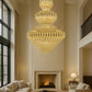 HDC 1200*1800mm Luxury Modern Crystal Double Height Chandelier For Staircase