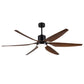 HDC Wooden Blade Ceiling Fan with Integrated LED Light for Bedroom