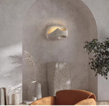 HDC Japanese Creative Cream Wabi-Sabi Micro Cement Wall Sconce For Bedside Living Room Aisle Staircase