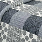 Hdc Floral Patch Print Cotton King Size Double Bed Sheet With 2 Pillow Cover For Bedroom, Home Decor