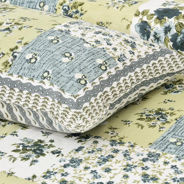Hdc Floral Patch Print Cotton King Size Double Bed Sheet With 2 Pillow Cover For Bedroom, Home Decor
