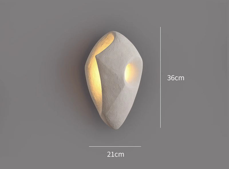 HDC Japanese Creative Cream Wabi-Sabi Micro Cement Wall Sconce For Bedside Living Room Aisle Staircase