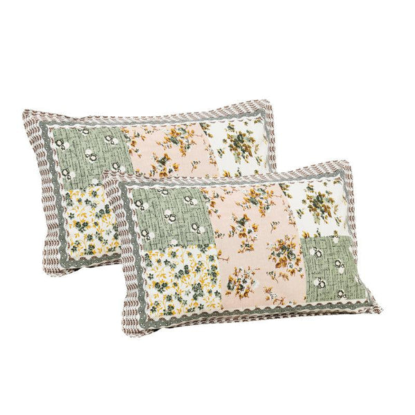 Hdc Floral Patch Print Cotton King Size Double Bed Sheet With 2 Pillow Cover For Bedroom, Home Decor