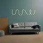 HDC Gold Metallic Led Chandelier 1800mm Long With Curly Acrylic Light