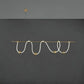 HDC Gold Metallic Led Chandelier 1800mm Long With Curly Acrylic Light