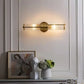 Hdc Gold Crystal Up Down Glass Cylindrical Shade Light Wall Lamp - Warm White