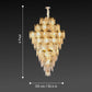 HDC 2000mm Luxury Modern Crystal Double Height Chandelier For Staircase