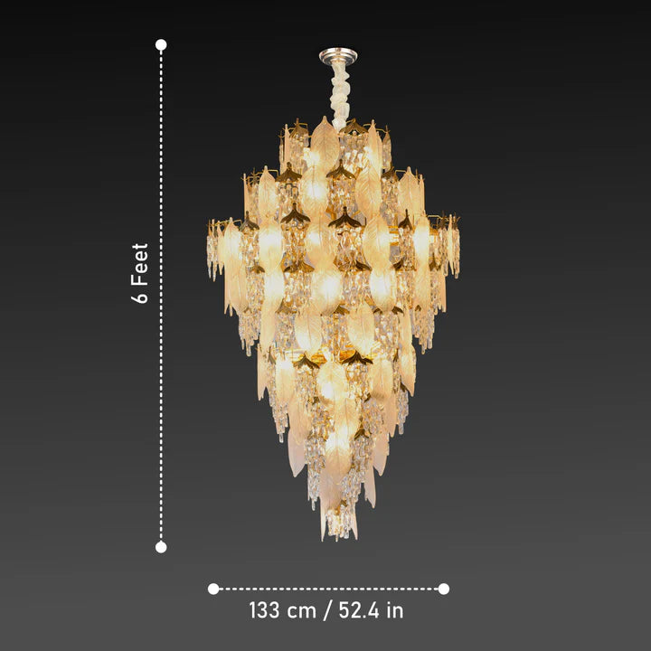 HDC 2000mm Luxury Modern Crystal Double Height Chandelier For Staircase