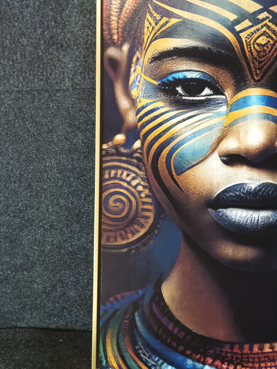 Hdc Modern Wall Art Depicting an Indigenous Girl With its Cultural Ornaments Canvas Wall Art
